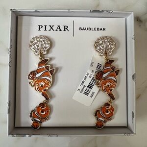 Pixar BaubleBar Finding Nemo Marlin and Nemo Character Rhinestone Drop Earrings